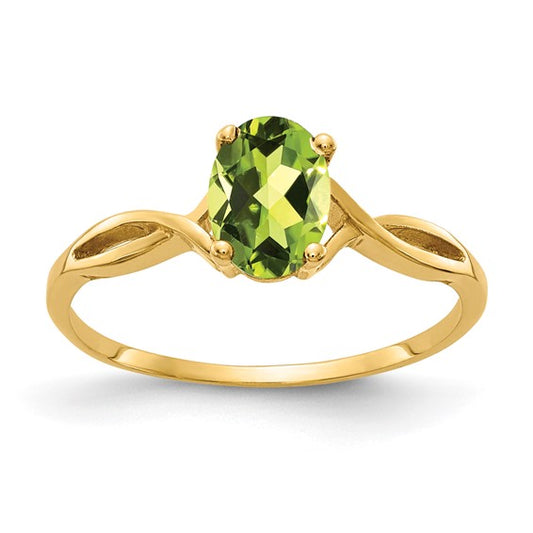 14K Peridot Ring