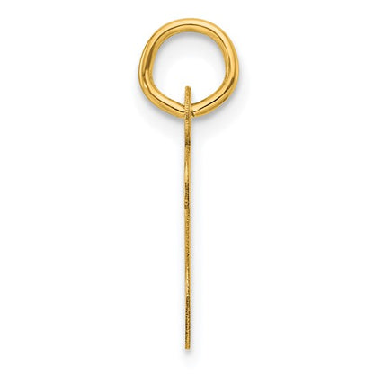 14K Slanted Block Letter S Initial Charm