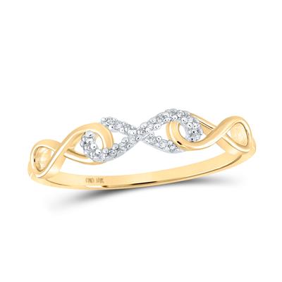 10K Yellow Gold Diamond Infinity Ring