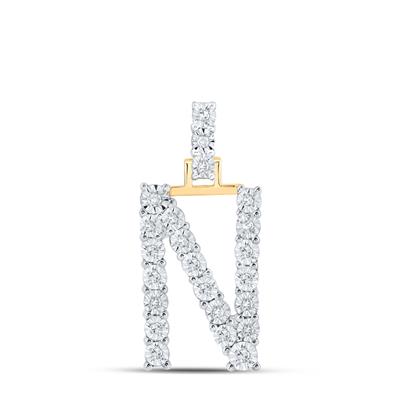 10K Yellow 1/8Ctw Diamond Pendant Initial N