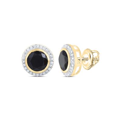 10K Diamond Black Onyx Earrings