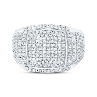Sterling Silver And Diamond Men's Ring