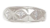 Ladies 3 Diamond Cross Band