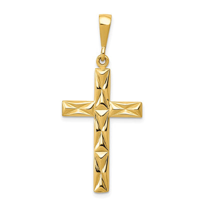 10K Reversible Latin Cross Pendant