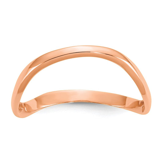 10K Rose Gold Wave Fashion Thumb Ring