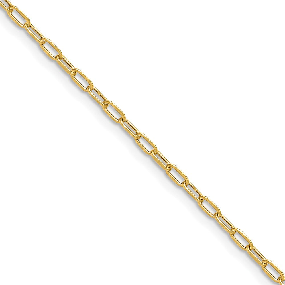 14k 2.2mm Semi-Solid Beveled D/C Paperclip Chain