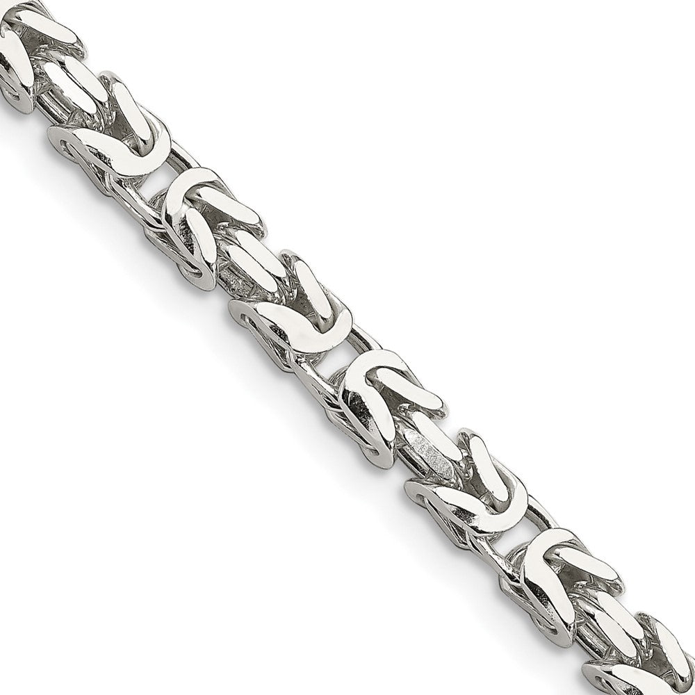 Sterling Silver 5mm Byzantine Chain