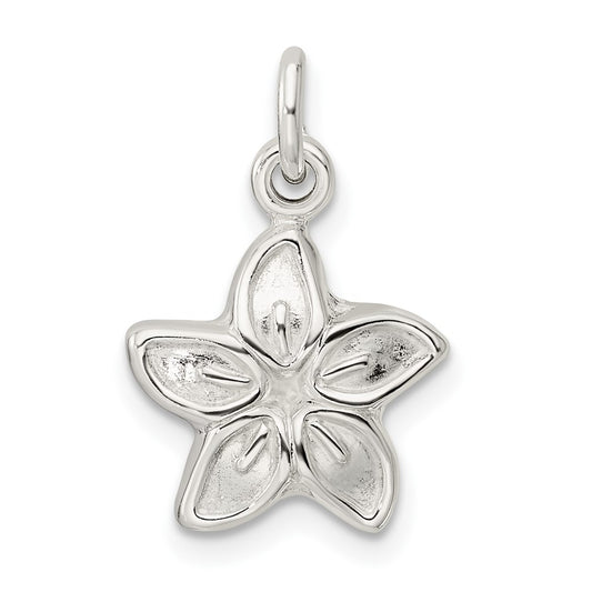 Sterling Silver Puffed Flower Charm