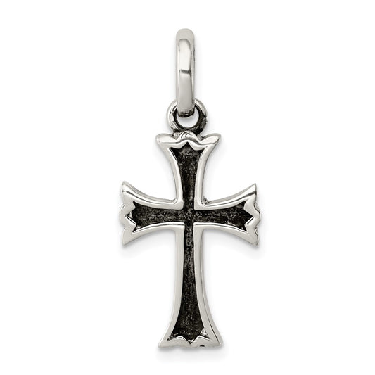 Sterling Silver Antiqued Cross Pendant