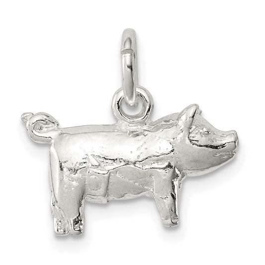 Sterling Silver Pig Charm