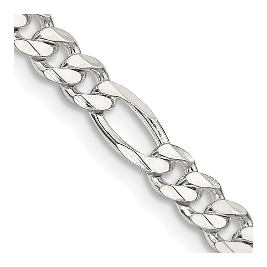 Sterling Silver 4.5mm Figaro Chain