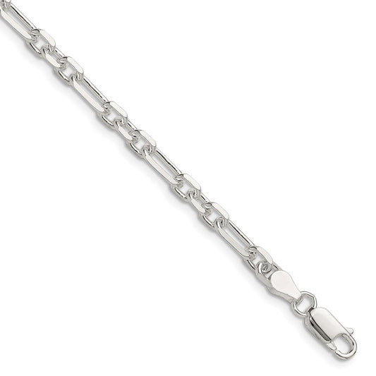 Sterling Silver Diamond-Cut 4.5mm Cable Link Chain 7"