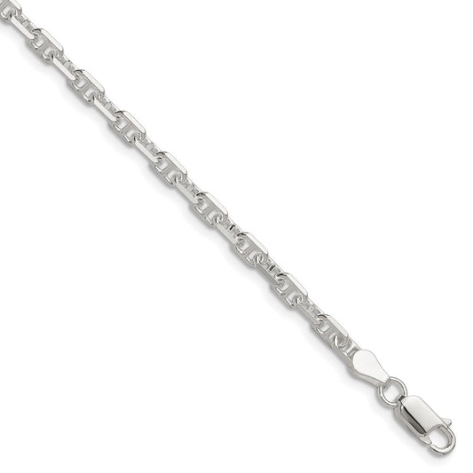 Sterling Silver Polished and D/C 3.75mm Marine Link Chain