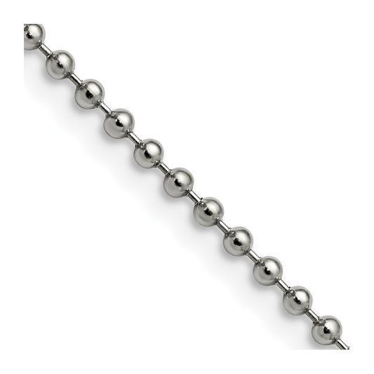 Chisel Stainless Steel Polished 2.4mm 30 inch Ball Chain