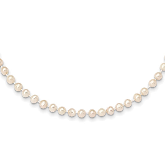 14k 4-5mm White Near Round Freshwater Cultured Pearl Necklace